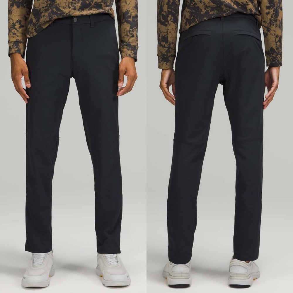 Lululemon Commission Slim Warpstreme Performance Pant Men 30 Gray Black MSRP$128
